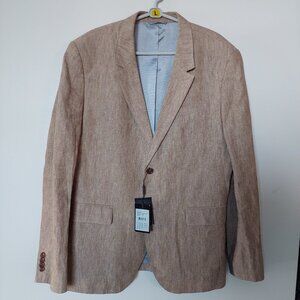 Matinique Men's Beige Linen  Single-breasted Blazer Size 52/US42